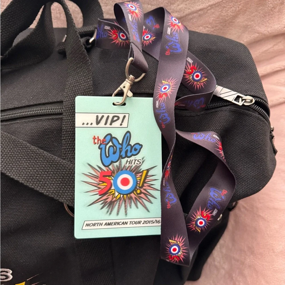 The Who Hits 50! VIP Duffle Bag & Commemorative 3D Tour Badge and Lanyard